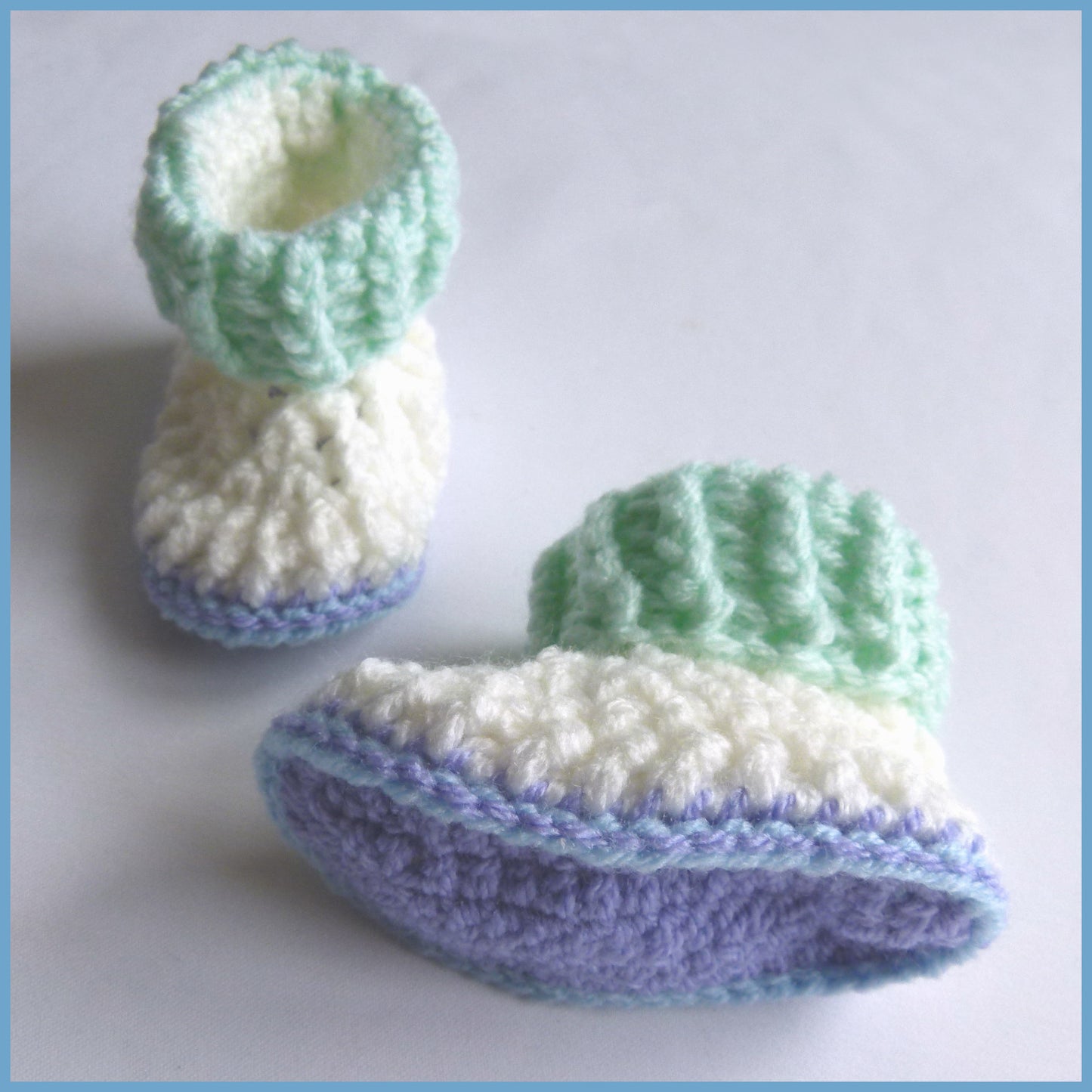 Pastel Shades Matinee Jacket and Bootie Set