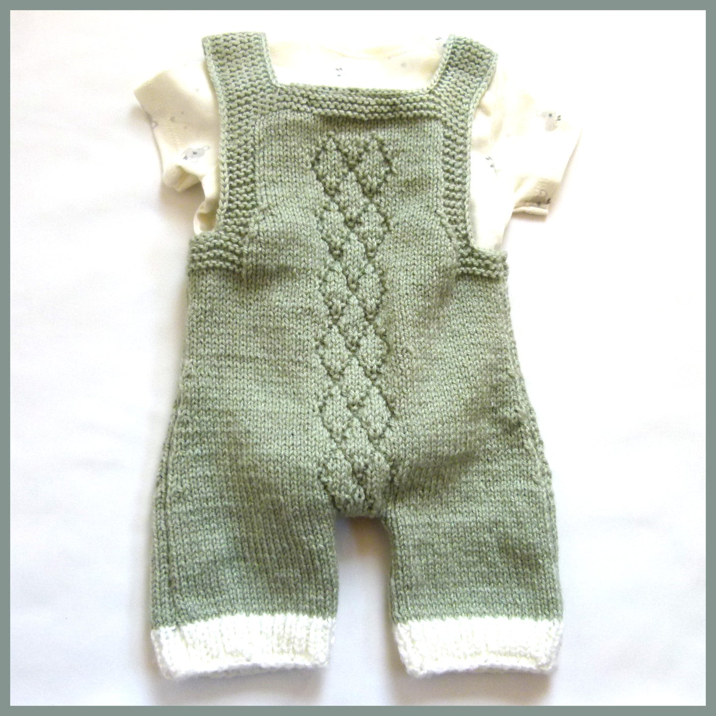 Eucalyptus Baby Dungaree and Baby Bodysuit Set