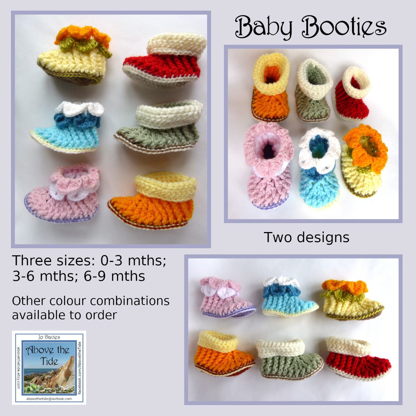 Hand-Crocheted Baby Booties