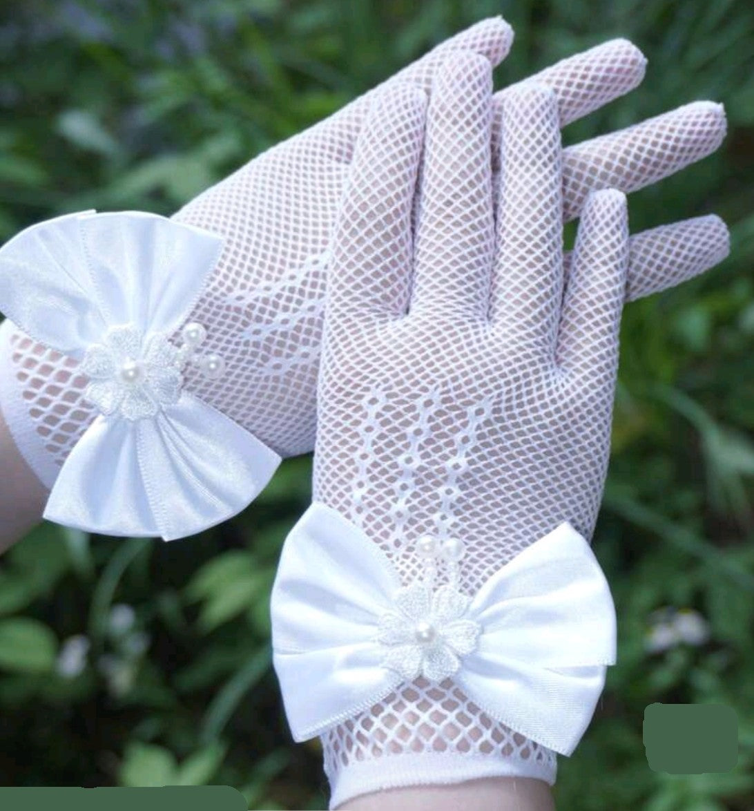 Children's Flora Day White Gloves
