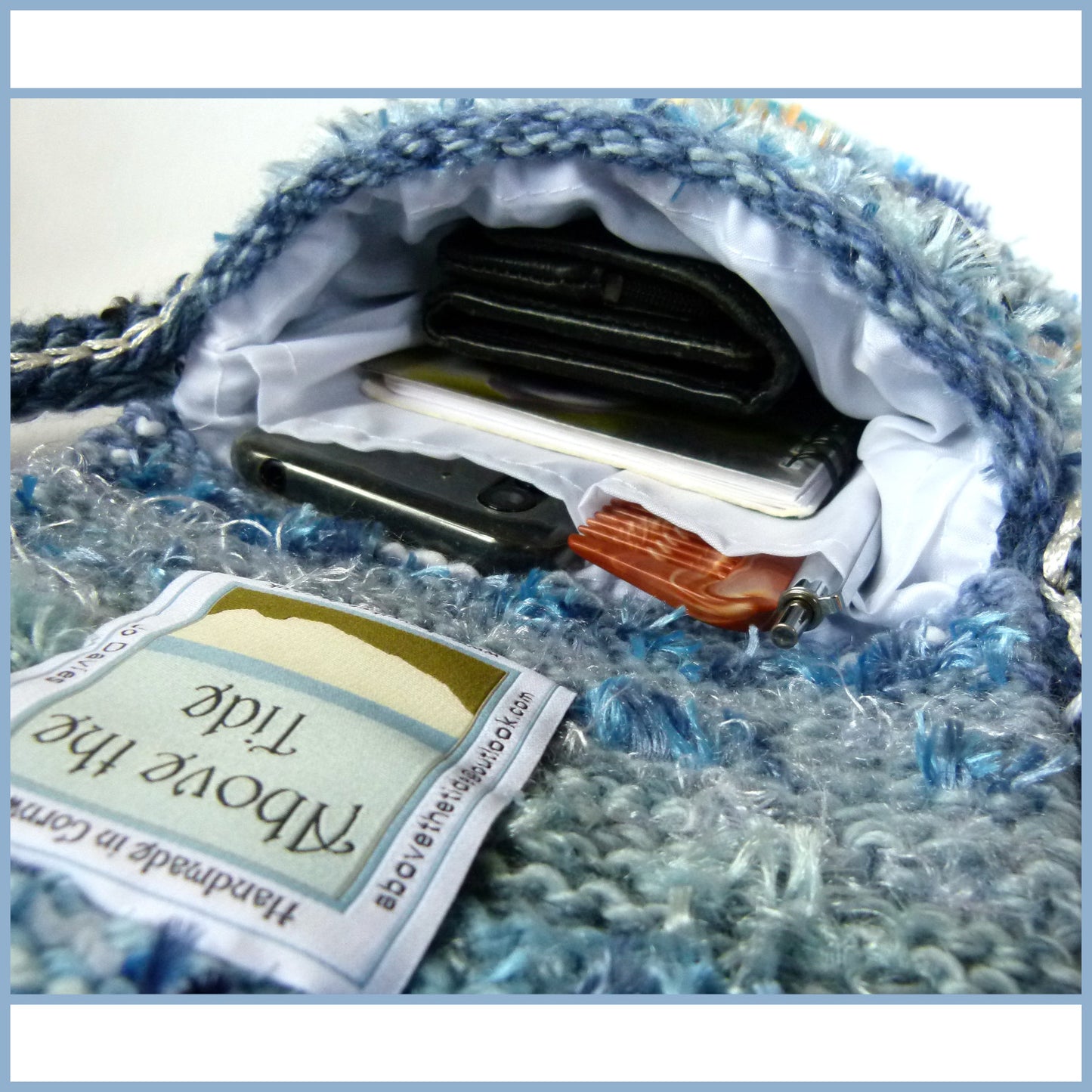 Handmade Coastal Theme Textile Shoulder Bag