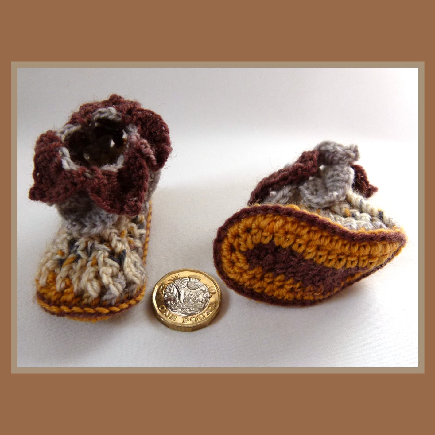 Hand-Crocheted Preemies Baby Booties
