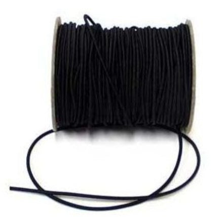 Round Elastic - Black - 2.5mm