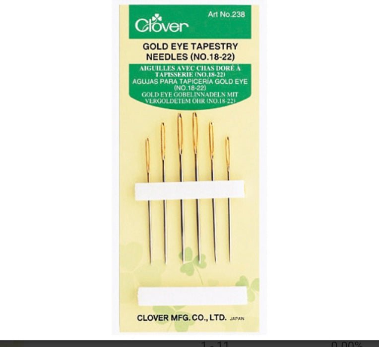 Tapestry Needles - gold eye No. 18-20
