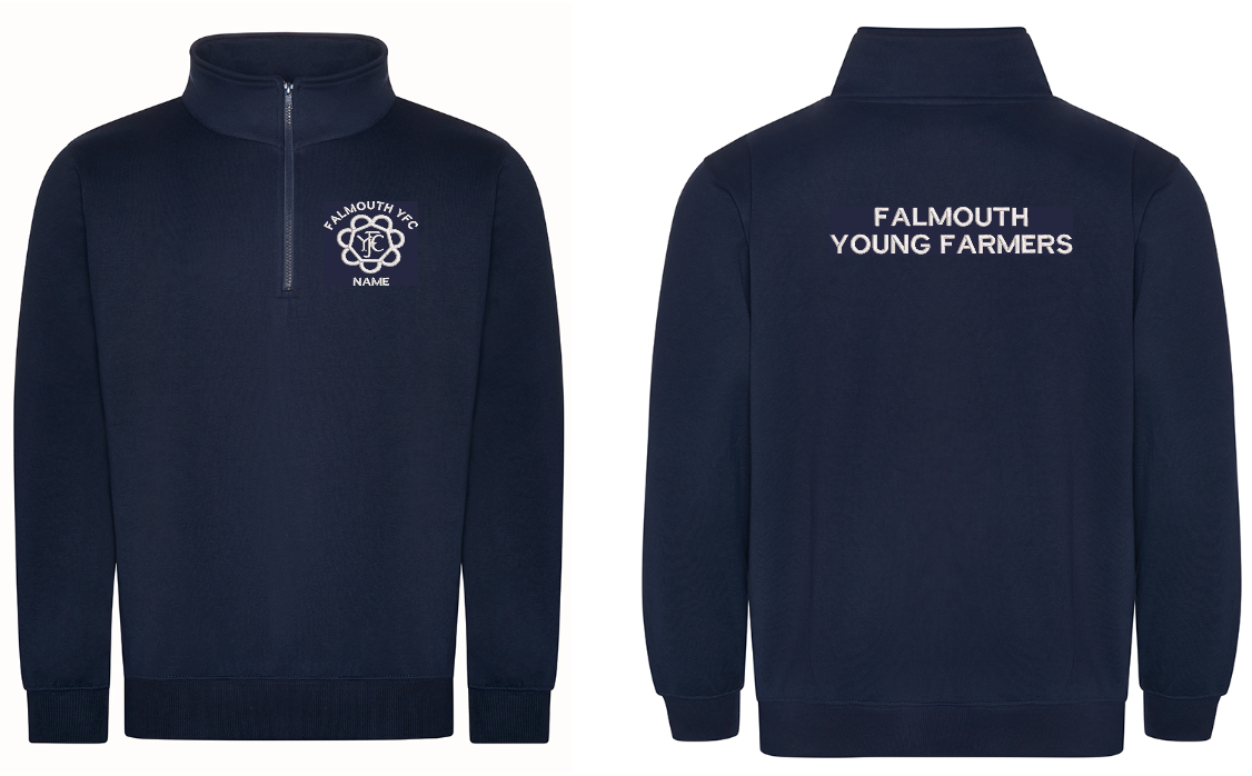Falmouth Young Farmers Zip Neck Sweatshirt