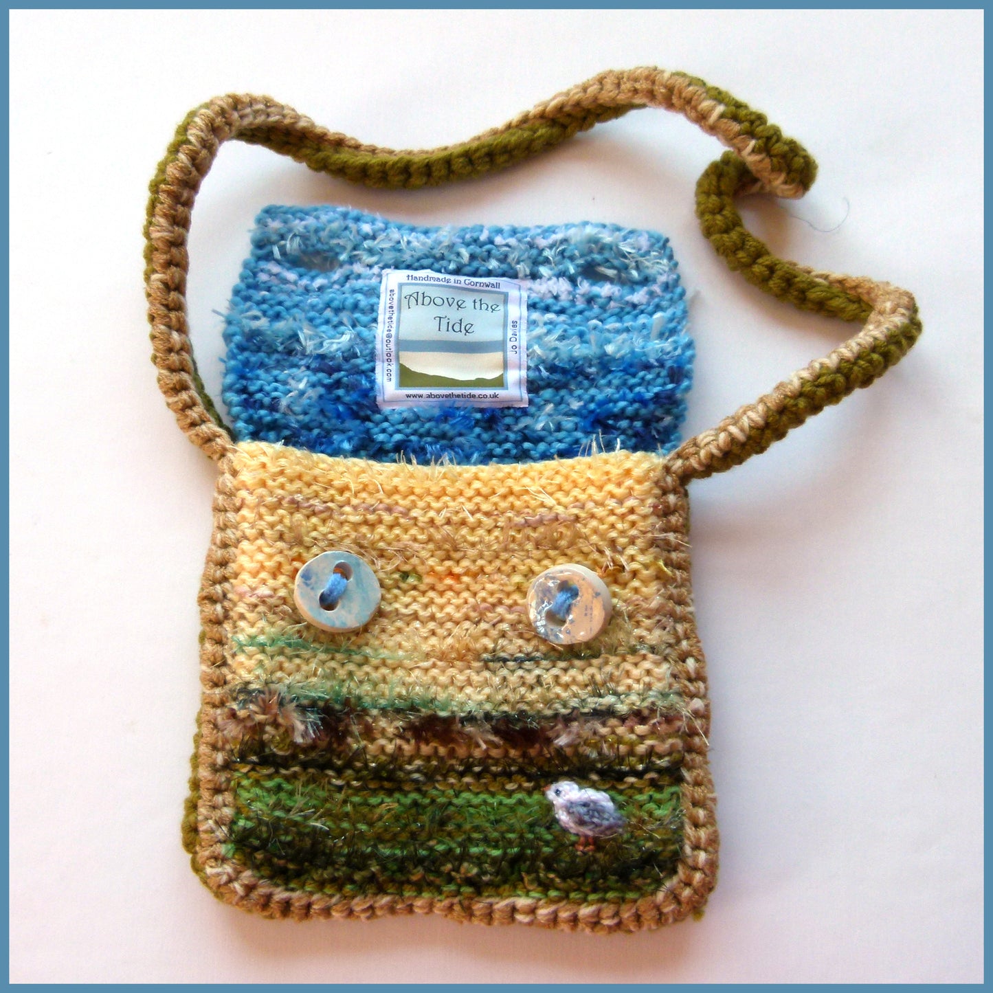 Handmade Coastal Theme Textile Shoulder Bag
