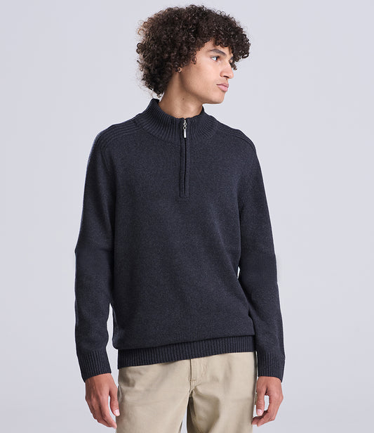 Helston & The Lizard Rotary Club Zip Neck Jersey Knit Sweater