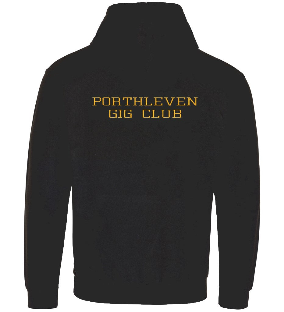 Porthleven Gig Club Two Colour Hoodie - Black & Gold