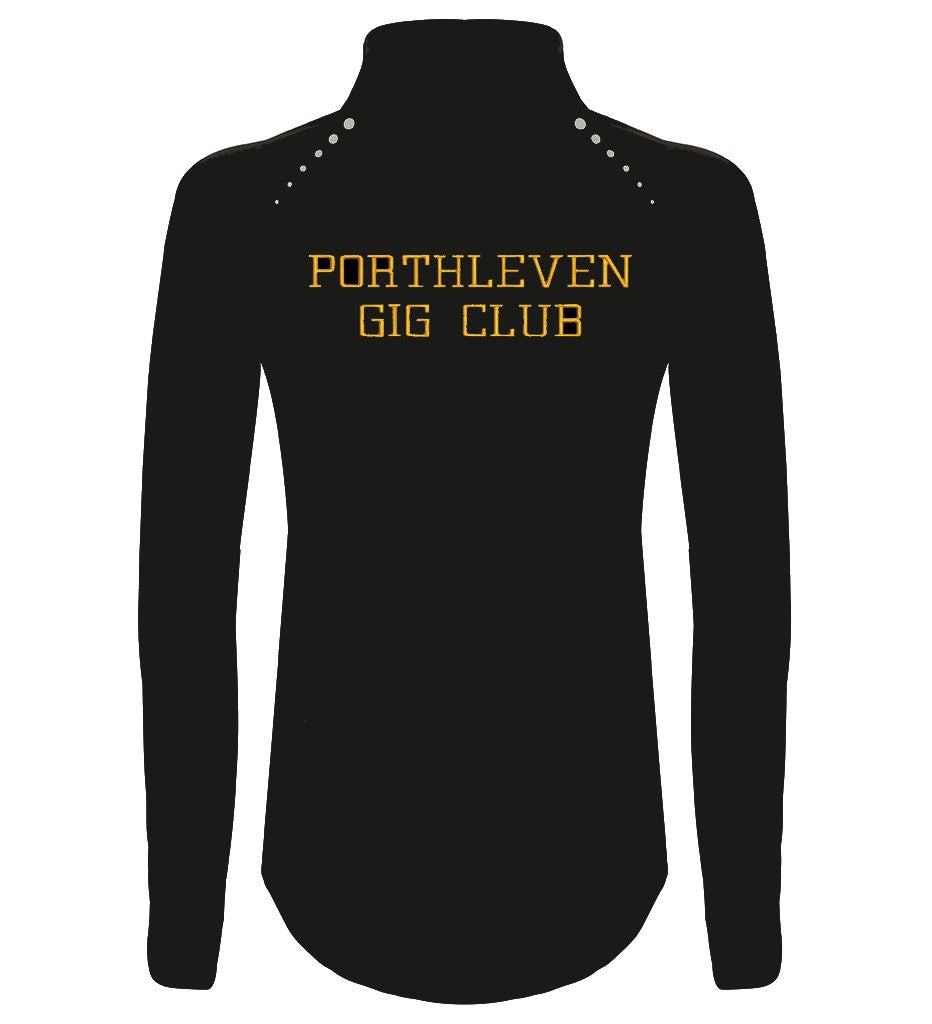 Porthleven Gig Club midlayer zip neck training top