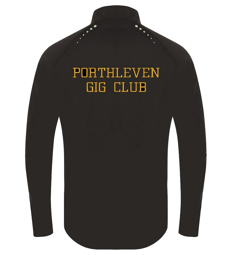 Porthleven Gig Club midlayer zip neck training top