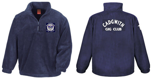 Cadgwith Gig Club Zip Neck Fleece - Navy