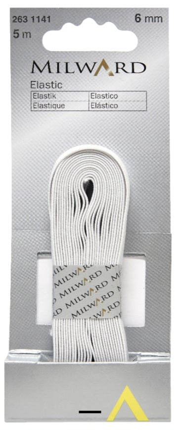 Elastic - white - 6mm x 5mtrs