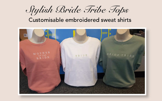 Stylish Bride Tribe Embroidered Sweatshirts