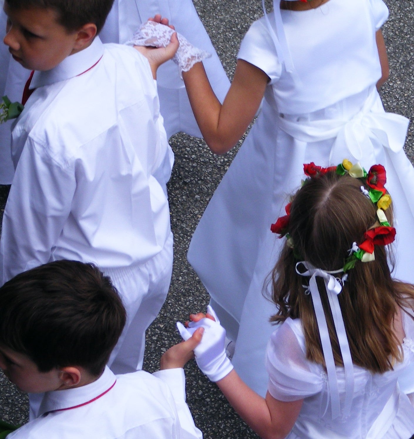 Children's Flora Day White Gloves