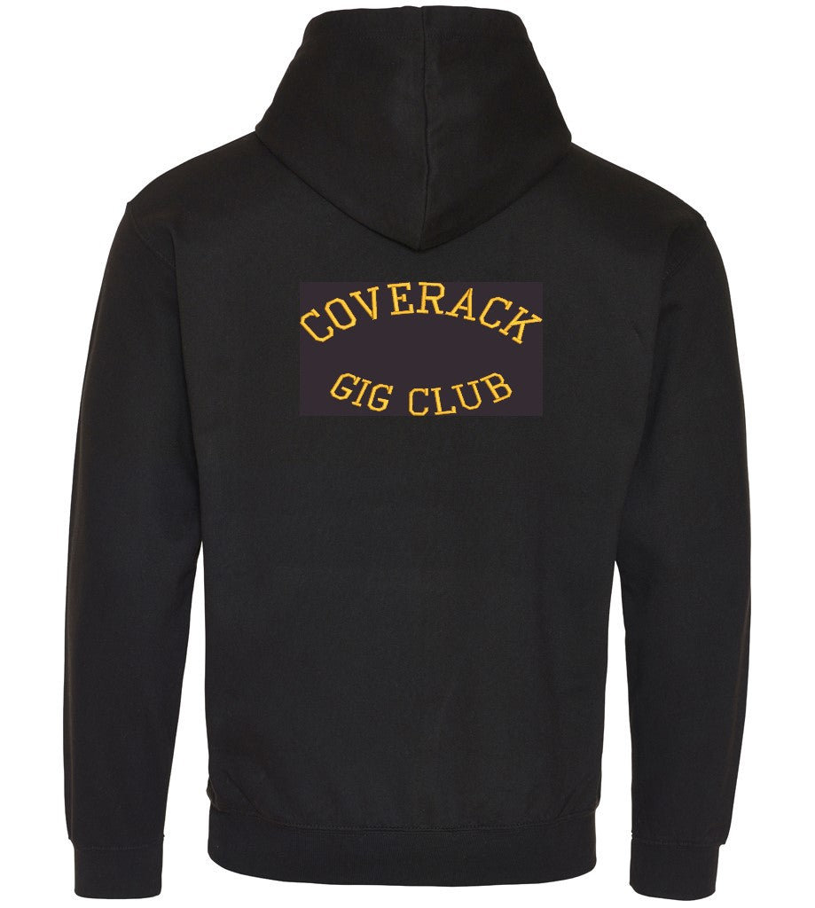 Coverack Gig Club Two Colour Hoodie - Black & Gold